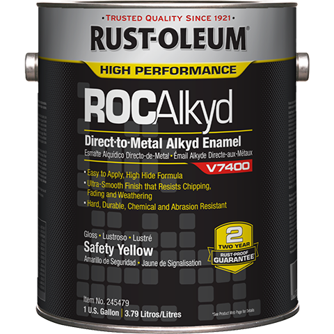 Rust-Oleum&reg; V7400 System 340 VOC DTM Alkyd Enamel - Safety Yellow